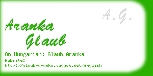 aranka glaub business card